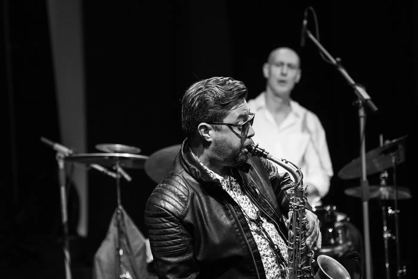 Radovan Tariška performing on stage